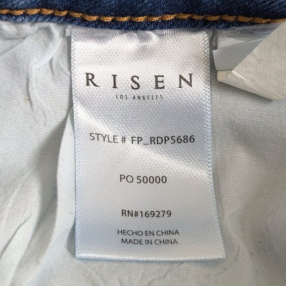 Risen Jeans Women's 30 Freckled Poppy Trophy Wife Hi Rise Ankle Slim Straight 11 - Picture 12 of 16